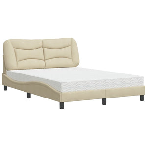 Bett mit Matratze Creme 120x200 cm
