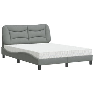 Bett mit Matratze Hvar Hellgrau 140x190 cm