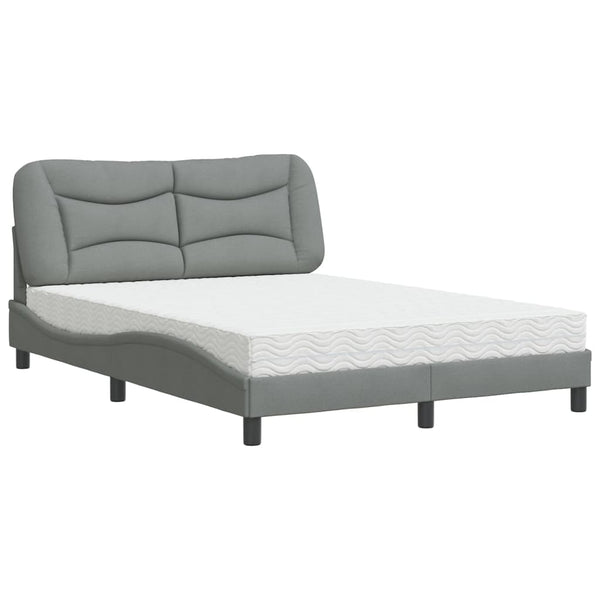 Bett mit Matratze Hvar Hellgrau 140x190 cm