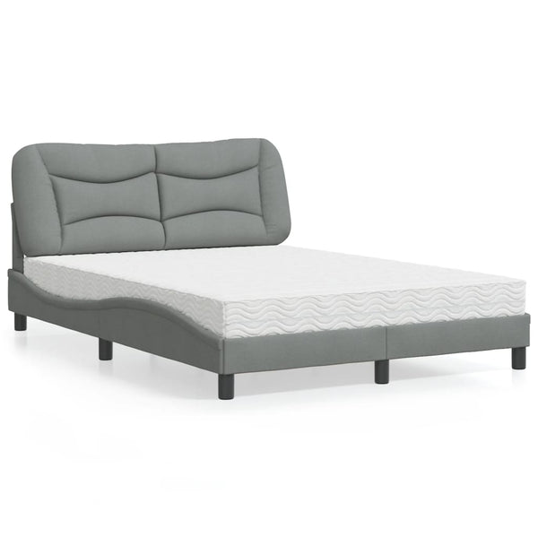 Bett mit Matratze Hvar Hellgrau 140x190 cm