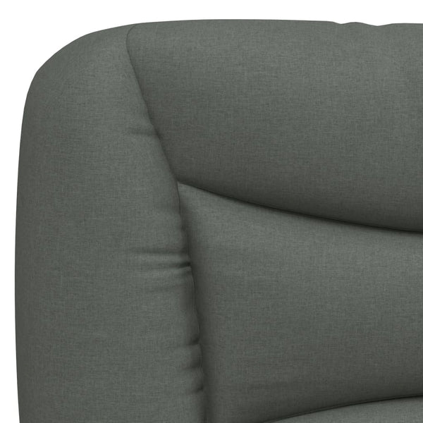 Bett mit Matratze Dunkelgrau 140x190 cm