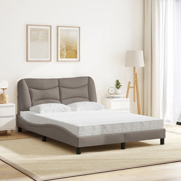 Bett mit Matratze Hvar Taupe 140x190 cm