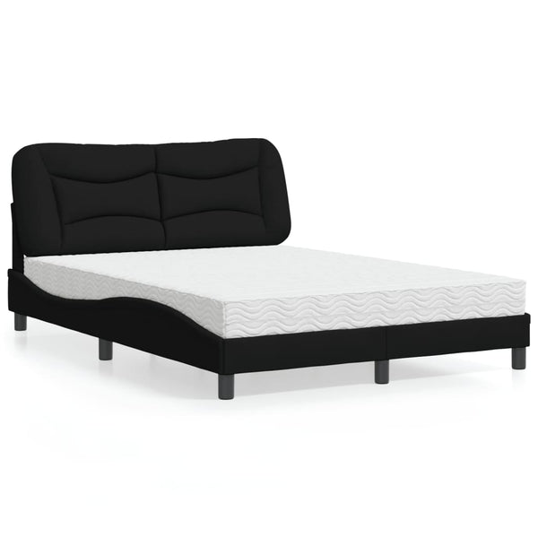 Bett mit Matratze Hvar Schwarz 140x200 cm