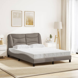 Bett mit Matratze Hvar Taupe 140x200 cm