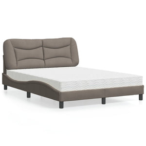 Bett mit Matratze Hvar Taupe 140x200 cm