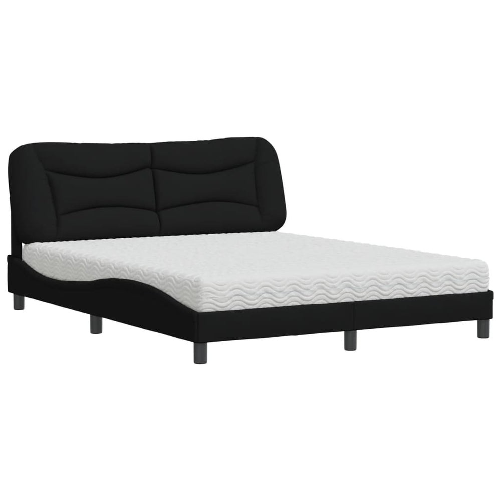 Bett mit Matratze Hvar Schwarz 160x200 cm