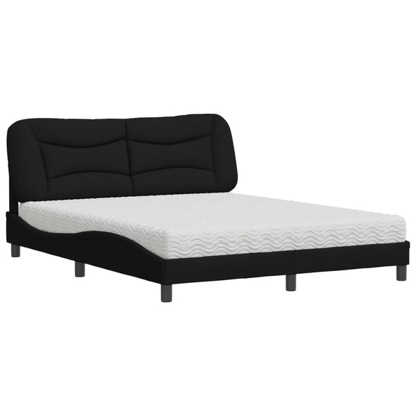 Bett mit Matratze Hvar Schwarz 160x200 cm