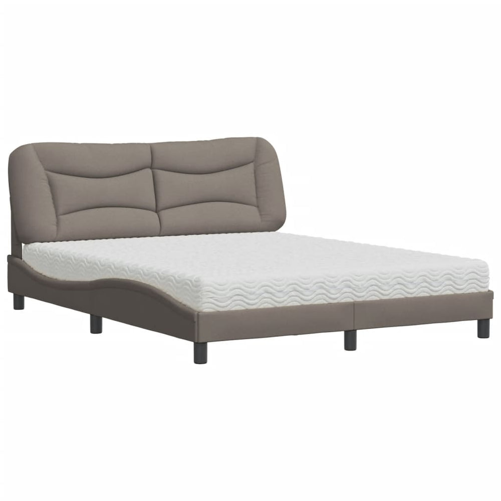 Bett mit Matratze Hvar Taupe 160x200 cm