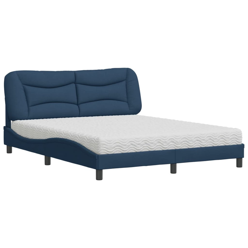 Bett mit Matratze Hvar Blau 160x200 cm