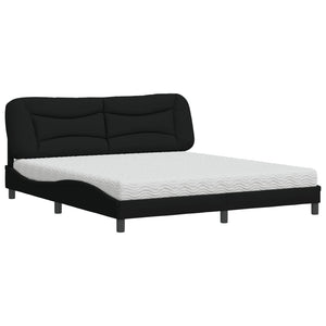 Bett mit Matratze Hvar Schwarz 180x200 cm