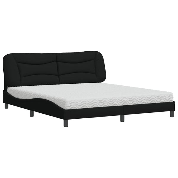 Bett mit Matratze Hvar Schwarz 180x200 cm