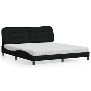 Bett mit Matratze Hvar Schwarz 180x200 cm
