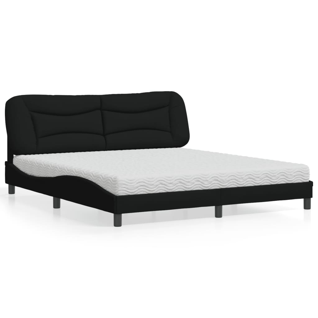 Bett mit Matratze Hvar Schwarz 180x200 cm