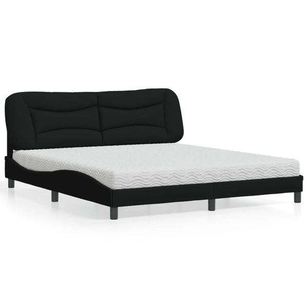 Bett mit Matratze Hvar Schwarz 180x200 cm