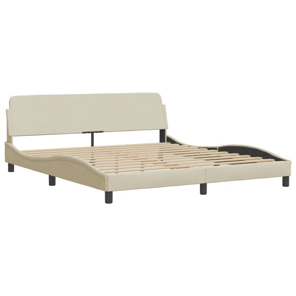 Bett mit Matratze Creme 180x200 cm