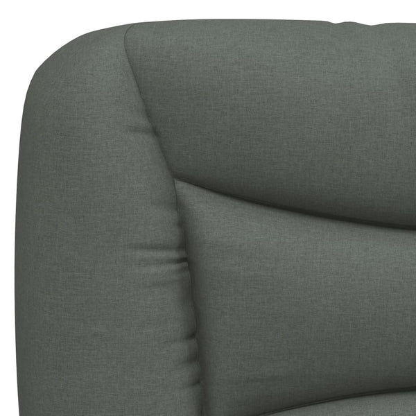 Bett mit Matratze Dunkelgrau 200x200 cm