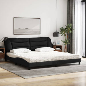 Bett mit Matratze Hvar Schwarz 200x200 cm