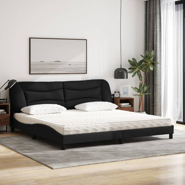 Bett mit Matratze Hvar Schwarz 200x200 cm