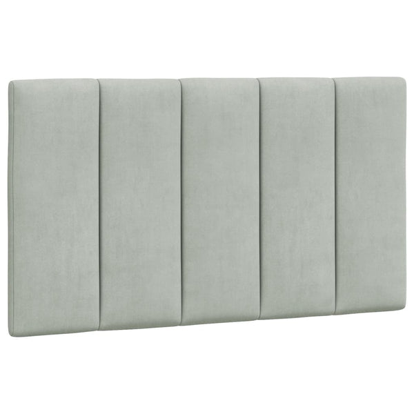 Bett mit Matratze Hanko Hellgrau 80x200 cm Samt