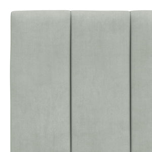 Bett mit Matratze Hanko Hellgrau 80x200 cm Samt