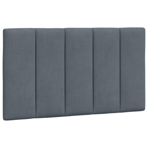 Bett mit Matratze Hanko Dunkelgrau Samt 90x190 cm