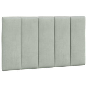Bett mit Matratze Hanko Hellgrau Samt 90x200 cm