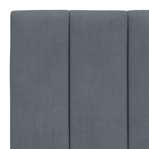 Bett mit Matratze Hanko Dunkelgrau 90x200 cm