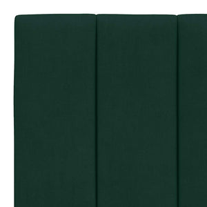 Bett mit Matratze Hanko Dunkelgrün 90x200 cm Samt
