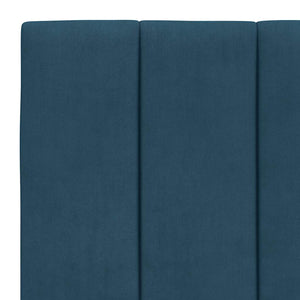 Bett mit Matratze Hanko Blau 90x200 cm Samt