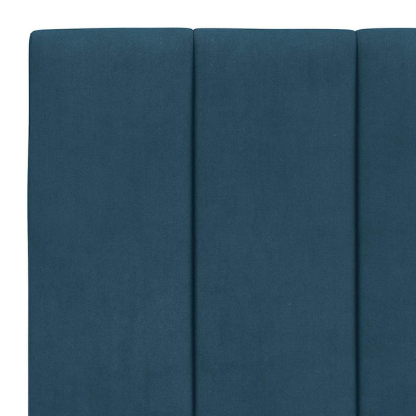 Bett mit Matratze Hanko Blau 90x200 cm Samt