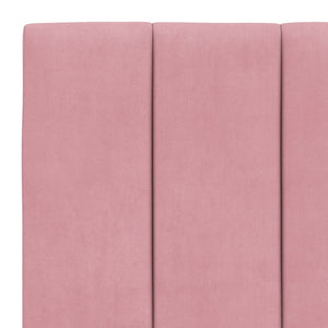 Bett mit Matratze Hanko Rosa 90x200 cm Samt