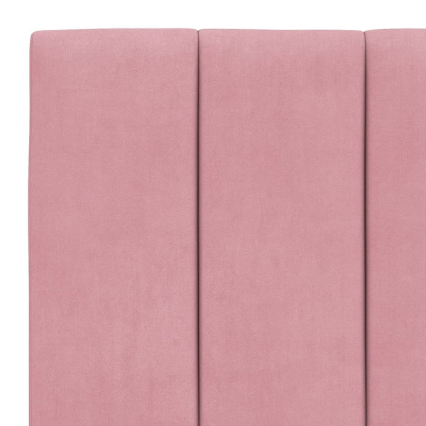 Bett mit Matratze Hanko Rosa 90x200 cm Samt