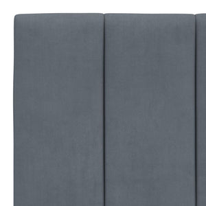 Bett mit Matratze Hanko Dunkelgrau Samt 100x200 cm