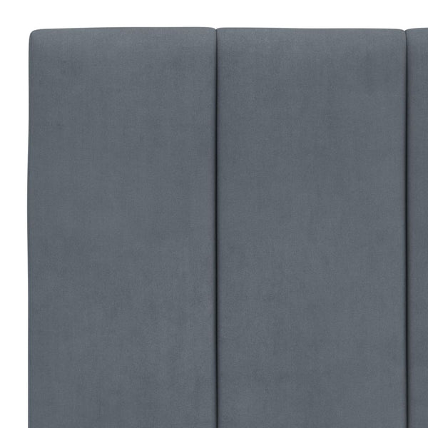 Bett mit Matratze Hanko Dunkelgrau Samt 100x200 cm