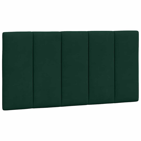 Dunkelgrünes Samtbett mit Matratze 100x200 cm