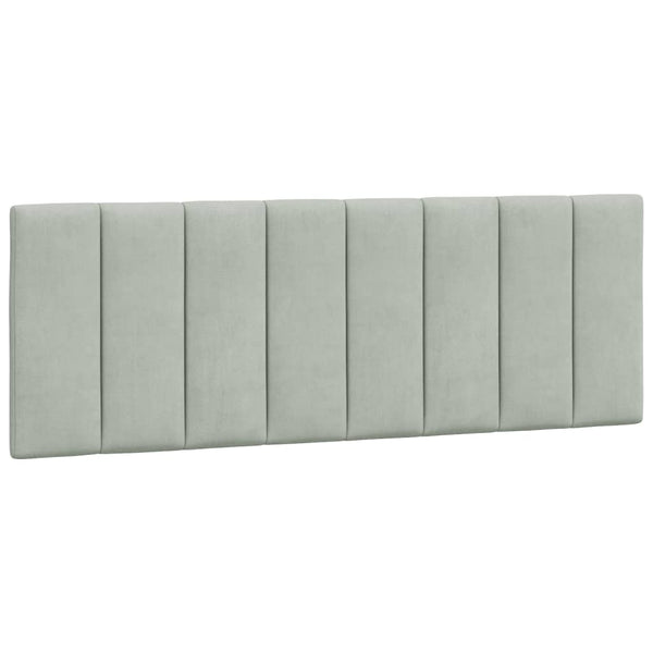 Bett mit Matratze Hanko Hellgrau Samt 120x200 cm