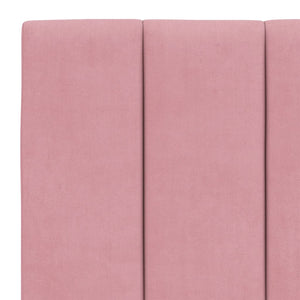 Bett mit Matratze Hanko Rosa 120x200 cm Samt