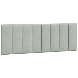 vidaXL Lit avec matelas « Hanko » gris clair 140x190 cm velours