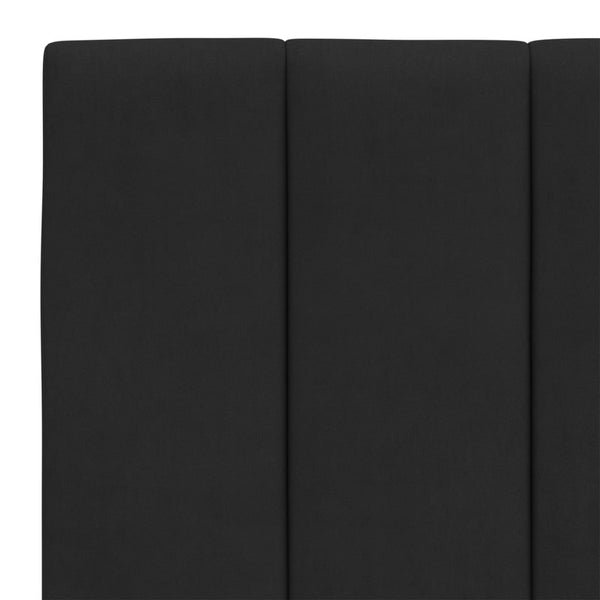 Bett mit Matratze Hanko Schwarz Samt 140x190 cm
