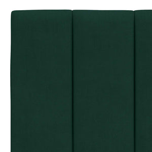vidaXL Lit avec matelas « Hanko » Vert foncé 140x190 cm Velours