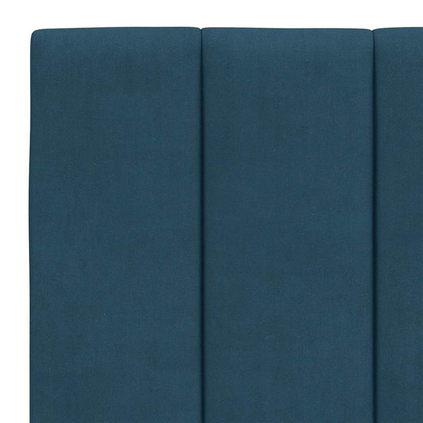 Bett mit Matratze Hanko Blau Samt 140x190 cm