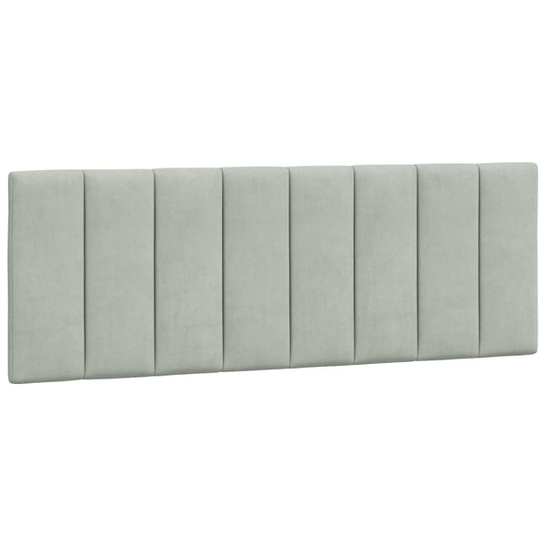 vidaXL Lit avec matelas "Hanko" gris clair 140x200 cm Velours