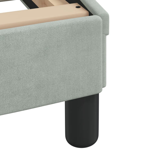 vidaXL Lit avec matelas "Hanko" gris clair 140x200 cm Velours