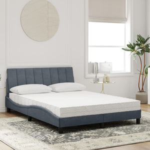 Bett mit Matratze Hanko Dunkelgrau Samt 140x200 cm