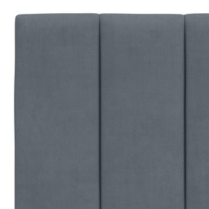 Bett mit Matratze Hanko Dunkelgrau Samt 140x200 cm