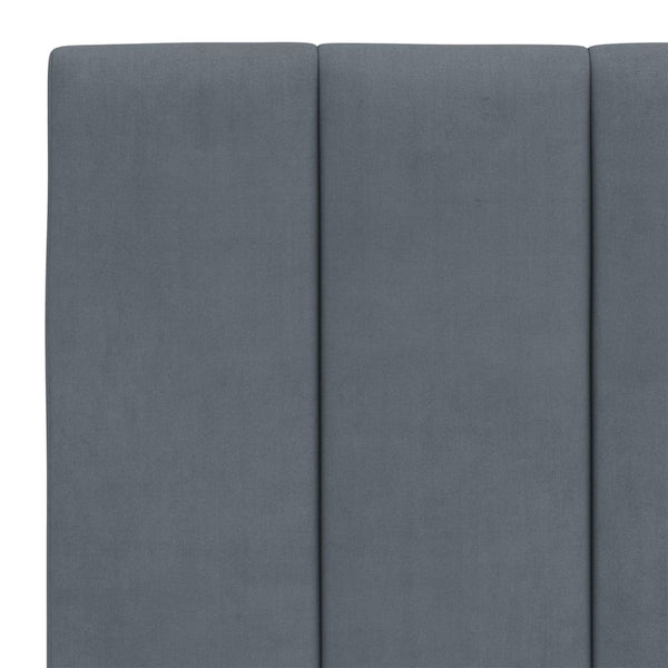 Bett mit Matratze Hanko Dunkelgrau Samt 140x200 cm