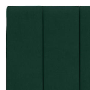 vidaXL Lit avec matelas « Hanko » Vert foncé 140x200 cm Velours
