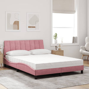 Bett mit Matratze Hanko Rosa 140x200 cm