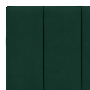 vidaXL Lit avec matelas « Hanko » vert foncé 160x200 cm Velours