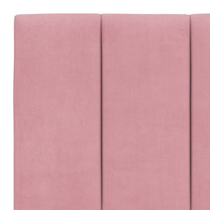 Bett mit Matratze Hanko Rosa Samt 160x200 cm
